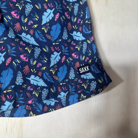 Saxx Cannonball Shorts Men’s Size Large Colorful Leaf Design - Picture 4 of 10